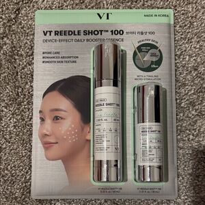 VT REEDLE SHOT 100 Daily Booster Essence - Silver and Green